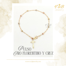 Cargar imagen en el visor de la galería, Pulso Oro Florentino y Cruz
