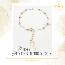 Cargar imagen en el visor de la galería, Pulso Oro Florentino y Cruz
