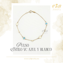 Cargar imagen en el visor de la galería, Pulsos Azul con Blanco
