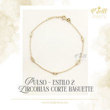 Cargar imagen en el visor de la galería, Pulsos Zirconias Corte Baguette
