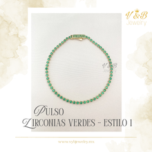 Cargar imagen en el visor de la galería, Pulsos Zirconias Verdes
