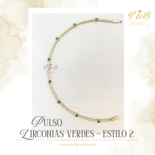 Cargar imagen en el visor de la galería, Pulsos Zirconias Verdes

