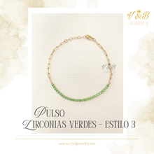 Cargar imagen en el visor de la galería, Pulsos Zirconias Verdes
