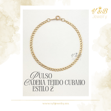 Cargar imagen en el visor de la galería, Pulso Cadena Tejido Cubano - 3MM
