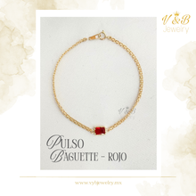 Cargar imagen en el visor de la galería, Pulso Zirconia Corte Baguette - Colores
