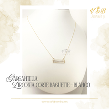 Cargar imagen en el visor de la galería, Gargantilla Zirconia Corte Baguette
