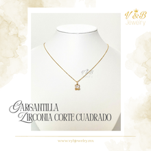 Cargar imagen en el visor de la galería, Gargantilla de Zirconia Corte Cuadrado
