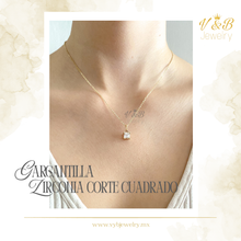 Cargar imagen en el visor de la galería, Gargantilla de Zirconia Corte Cuadrado
