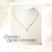 Cargar imagen en el visor de la galería, Gargantilla Zirconia Corte Redondo
