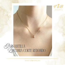Cargar imagen en el visor de la galería, Gargantilla Zirconia Corte Redondo
