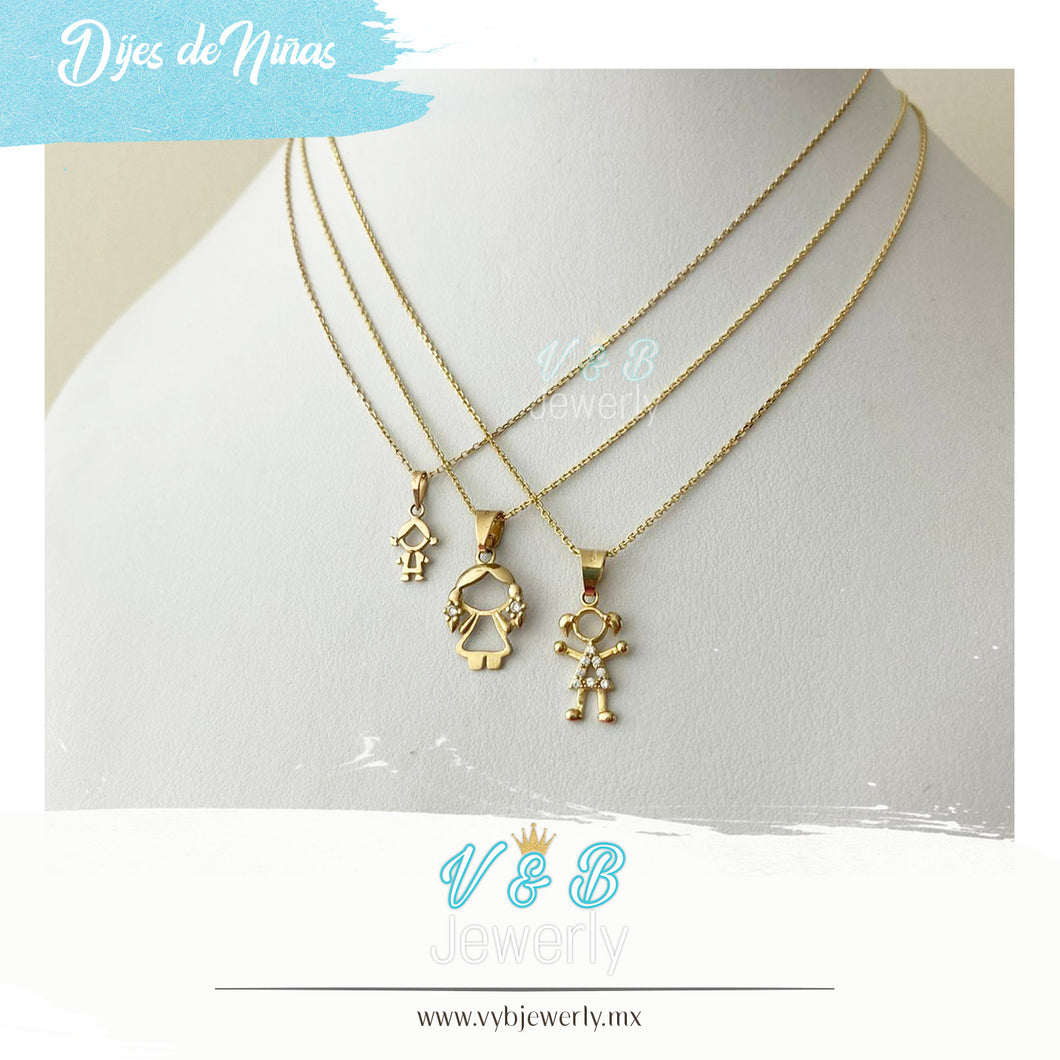 Dijes de Niñas oro 10k