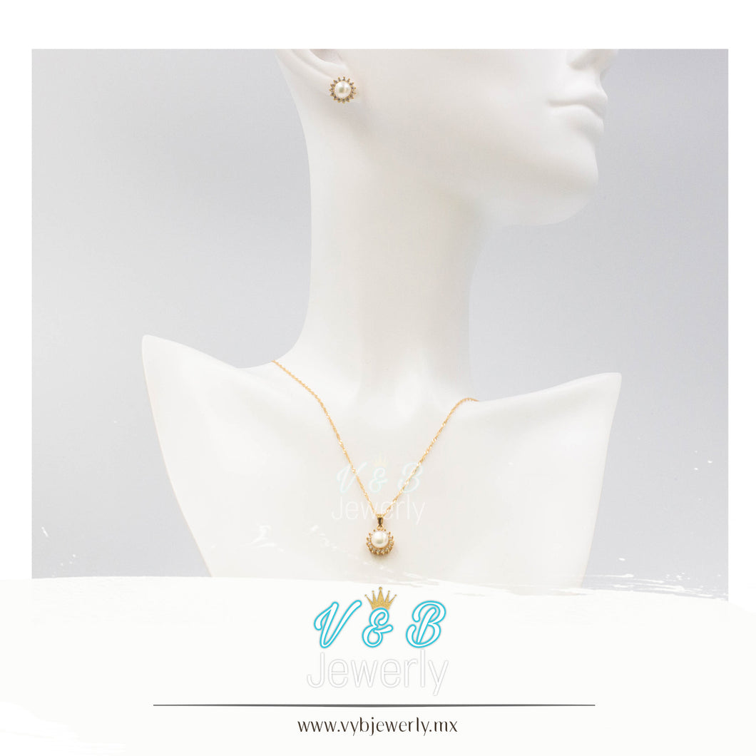 Juego de Perla con Zirconia